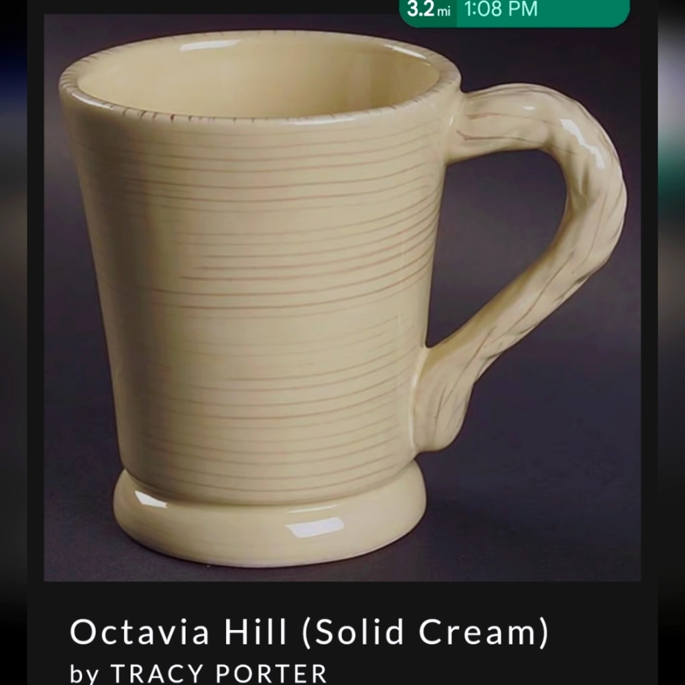 Tracy Porter cream colored mugs (7) Octavia Hill